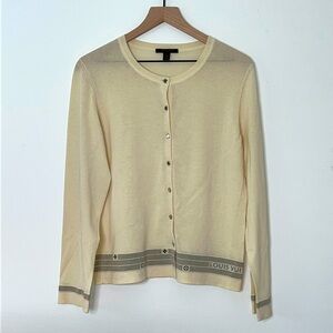 Louis Vuitton Monogram Cardigan 2008 Vintage Sweater Size Large Womens